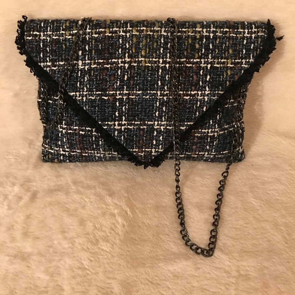 Sondra Roberts Tweed Envelope Clutch
